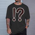 ！？ はてなマーク クエスチョン びっくりマーク【変なデザイン屋さん】記号 文字 面白い Tシャツ 彼への贈り物