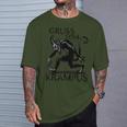 Grussom Krampus Dark Christmas Horror Krampusaludos Camiseta unisex Regalos para él