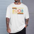 18歳の誕生日プレゼント 18歳 男性 女性 レトロ ヴィンテージ 2008 Tシャツ 彼への贈り物