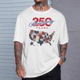 250年の独立記念日 愛国心が強い250周年 アメリカ Tシャツ 彼への贈り物