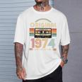 52 歳の誕生日プレゼント男性 1974 年 レトロ ビンテージ テープ Tシャツ 彼への贈り物