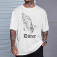 Albrecht Dürer Durer クリスチャンアート 祈りの手 ホワイト Tシャツ 彼への贈り物