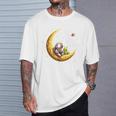 Astronaut Reading Book To Alien Moon Space Astronomy T-Shirt Gifts for Him