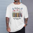 Book Lover Floral Reading Is My Happy Place T-Shirt Gifts for Him Book Lover Floral Reading Is My Happy Place T-Shirt Gifts for Him