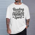 Book Lover Saying Humor Reading Is My Favorite Sport T-Shirt Gifts for Him