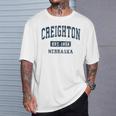 Creighton ネブラスカne ビンテージアスレチックスポーツデザイン Tシャツ 彼への贈り物