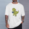 Dinosaur Book LoverRex Sad Arms Too Short To Reader Premium Tri-Blend T-Shirt Gifts for Him