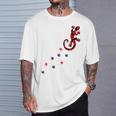 Gecko Footprint ハイビスカスフラワー ハワイサーフスタイルtシャツ Tシャツ 彼への贈り物