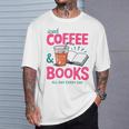 Iced Coffee & Books Reading Lover Trendy Summer Premium Tri-Blend T-Shirt Gifts for Him