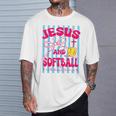 Jesus And Softball Bow Christian Mom Mama Girls Faith Womens T-Shirt Gifts for Him Jesus And Softball Bow Christian Mom Mama Girls Faith Womens T-Shirt Gifts for Him