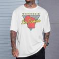 La Crosse ウィスコンシン ヴィンテージ Wi レトロ トライアングル Tシャツ 彼への贈り物