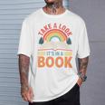 Take A Look It's In A Book Retro Reading Book Lover Premium Tri-Blend T-Shirt Gifts for Him