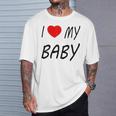 I Love My Baby ブラック Tシャツ 彼への贈り物