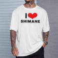 I Lovehimane 愛 ハート 島根 島根県 日本 お土産 かわいい おしゃれ Tシャツ 彼への贈り物