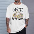 Officeurvivor かわいいアヒルの付箋 ユーモア 長袖tシャツ Tシャツ 彼への贈り物