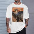 Ufo エイリアン 楽しい 絶叫 猫 アート パロディ Tシャツ 彼への贈り物