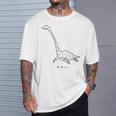 Uma ネッスィー ゆるい おもしろ かわいいイラスト ネッシー 長袖tシャツ Tシャツ 彼への贈り物