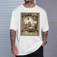 Vintage Just A Girl Who Loves Books Women Book Worm Reading Performance T-Shirt Gifts for Him