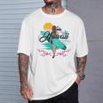 Waiehu Beach Hawaii、サーフィンサーフボードレトロ Tシャツ 彼への贈り物