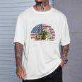 Warehouse アメリカ国旗 フォークリフトオペレーターフォークリフト認定 Tシャツ 彼への贈り物