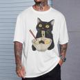 おもしろ猫 ラーメン ヴィンテージ 和麺 Tシャツ 彼への贈り物