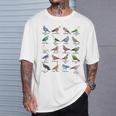 さまざまな種類のハト ハト 長袖tシャツ Tシャツ 彼への贈り物