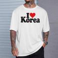 アイラブハートコリア韓国カルチャー Tシャツ 彼への贈り物