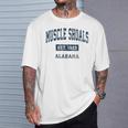 アラバマ州マッスルショールズアラバマ州ヴィンテージスポーツエスタブリッシュドネイビーデス Tシャツ 彼への贈り物