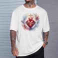 イエスの聖心 カトリック 献身 信仰 Tシャツ 彼への贈り物