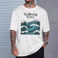 ウェルビーイングウェーブ オーシャンデザイン 健康 Tシャツ 彼への贈り物