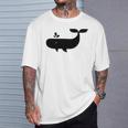クジラ ブラック レディース メンズ 子供用 Tシャツ 彼への贈り物