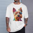 ケアンテリア 犬 モチーフ ペット イラスト ケアンテリア Tシャツ 彼への贈り物