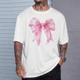 コケット ピンク リボン カワイイ Tシャツ 彼への贈り物