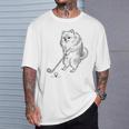 ゴルフ ポメラニアン グッズ おもしろ 犬 面白い 笑える 和風 Tシャツ 彼への贈り物