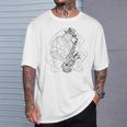 サックス・ガイ・スケッチ・ジャズ・ミュージック Tシャツ 彼への贈り物