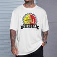 シチリア国旗 シチリア・パレルモ イタリア Tシャツ 彼への贈り物
