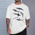 シャチ ジンベイザメ イッカク イルカ 海の生き物 Tシャツ 彼への贈り物