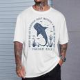 ジンベイザメ イザヤ 43 2 オーシャン 聖書 詩 アート 背面 Tシャツ 彼への贈り物