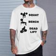 スクワットベンチデッドリフトパワーリフティング Tシャツ 彼への贈り物