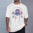 セイウチ ゲーミング 音楽 ヘッドフォン レトロ クール Tシャツ 彼への贈り物
