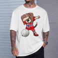 ダビングビーグル犬 ノルウェージャージ ノルウェーバレーボール愛好家 Tシャツ 彼への贈り物