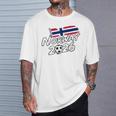 ノルウェー サッカー フットボール 試合 プレーヤー ファン ノルウェー国旗 Tシャツ 彼への贈り物