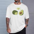 ハリネズミ アボカド ラブ Tシャツ 彼への贈り物