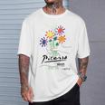 ピカソ 花 描画 クラシック アート グラフィック Tシャツ 彼への贈り物
