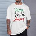 ピザ パスタ アモーレ イタリア製 Tシャツ 彼への贈り物