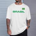 ブラジル ブラジル フラッグ アスレチック ジャージスタイル Tシャツ 彼への贈り物