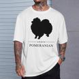 ポメラニアンブラックシルエット 長袖tシャツ Tシャツ 彼への贈り物