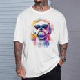 マルチーズ 犬 グラフィック ペット アートワーク サングラス マルチーズ Tシャツ 彼への贈り物