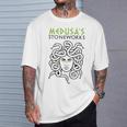 メドゥーサの石造物 面白いギリシャ神話 Tシャツ 彼への贈り物