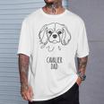 ラインアートベストドッグダッドメンズ-キャバリア 長袖tシャツ Tシャツ 彼への贈り物